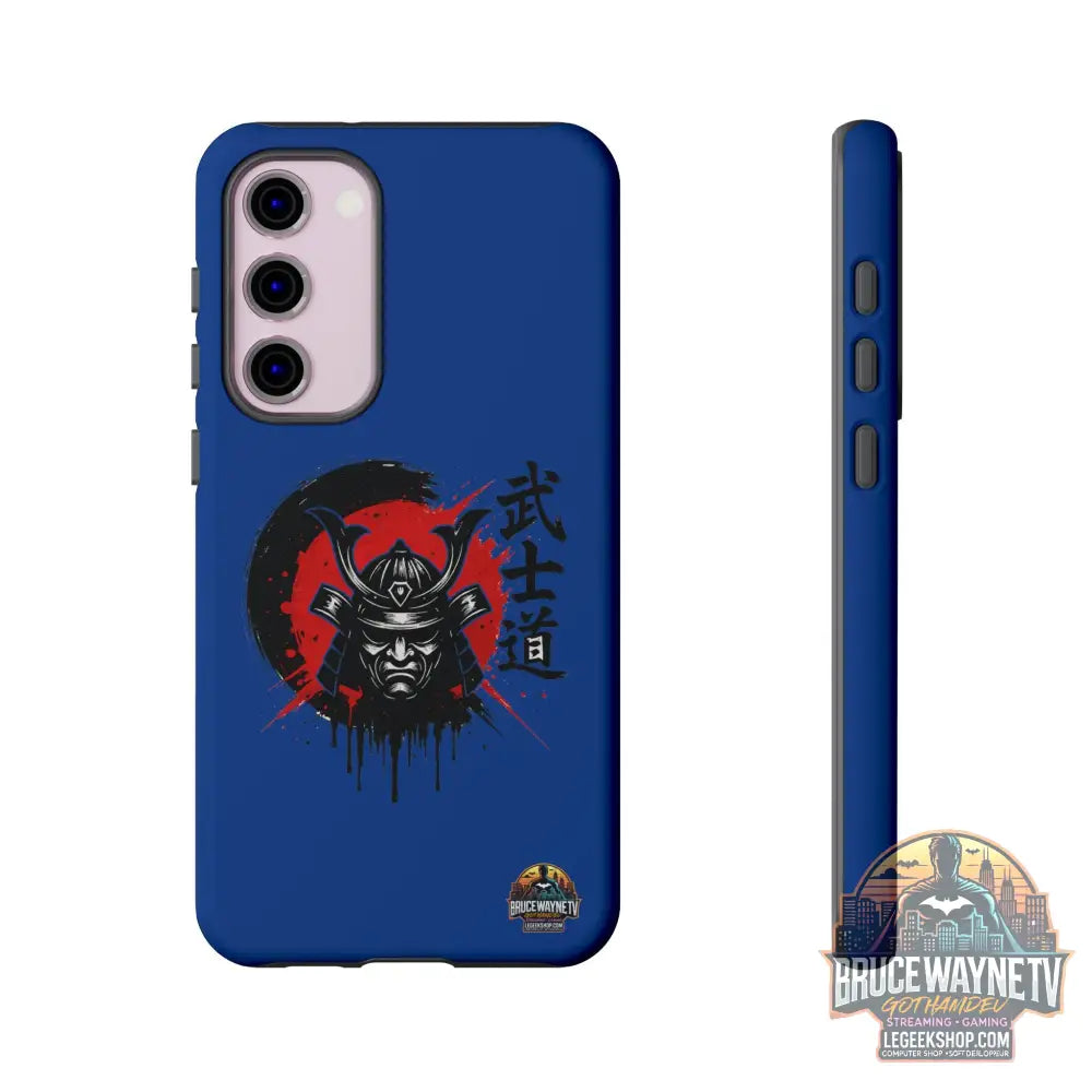 📱 samurai phone case Bleue foncé – coque renforcée Pixel & Galaxy 📱 - Phone Case