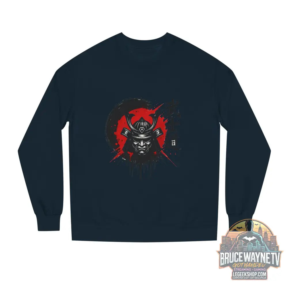 🎮 Samurai Warrior Sweatshirt Unisexe Col Rond 🎮 - Classic Navy / XS - Sweatshirt