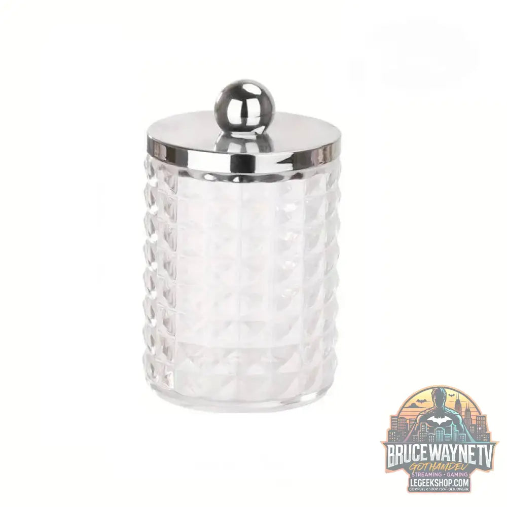 🧺 Boîte de Rangement Transparent – Pot d’Apothicaire 10 Oz | Porte-Coton-Tige & Accessoires - Legeekshop