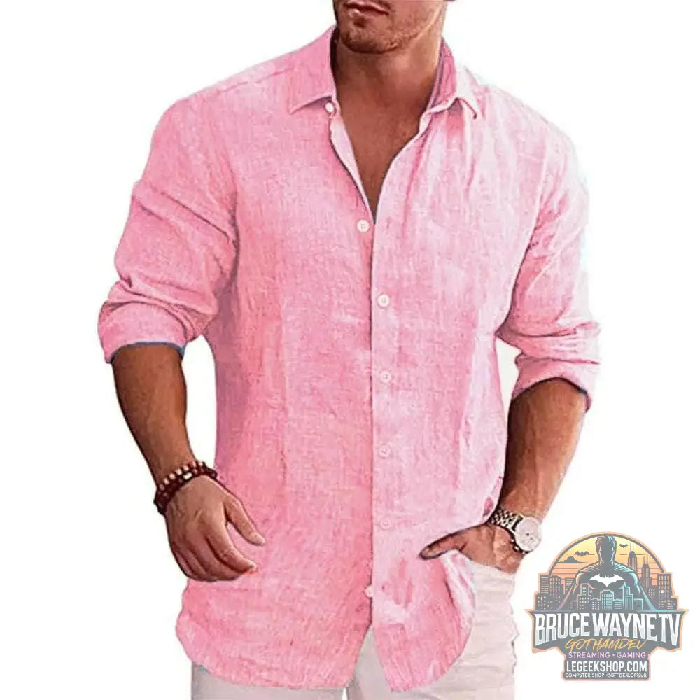 👔 Chemise Homme Coton & Lin – Grande Taille Décontractée | Printemps / Automne - Legeekshop